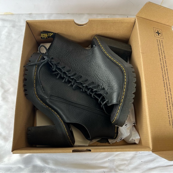 NIB DR MARTENS 7 CARMELITA OPEN TOE HEELS - Picture 6 of 8